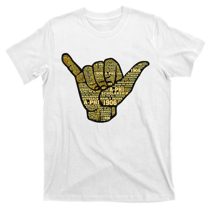 Alpha African Fraternity Hand Sign Words 1907 T-Shirt