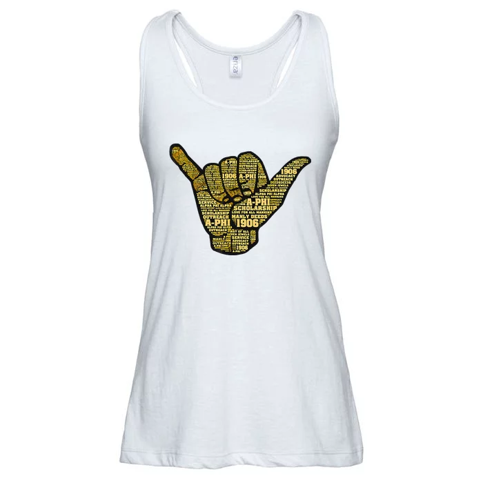 Alpha African Fraternity Hand Sign Words 1907 Ladies Essential Flowy Tank