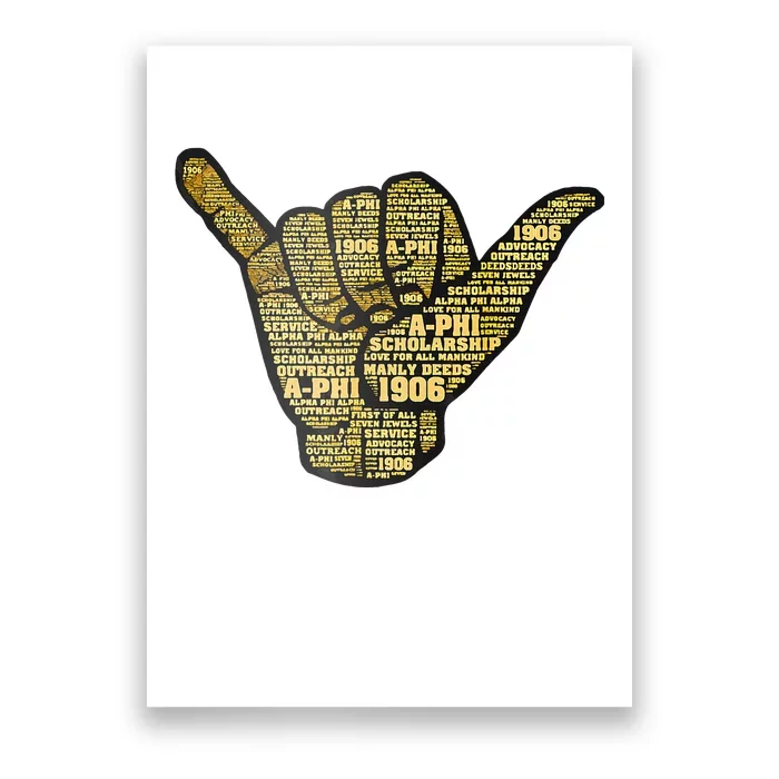 Alpha African Fraternity Hand Sign Words 1907 Poster