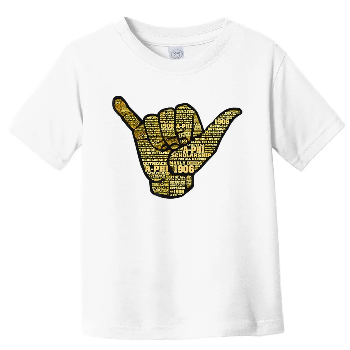 Alpha African Fraternity Hand Sign Words 1907 Toddler T-Shirt