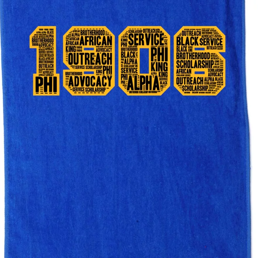 Alpha African Fraternity Hand Sign 1906 Words Platinum Collection Golf Towel