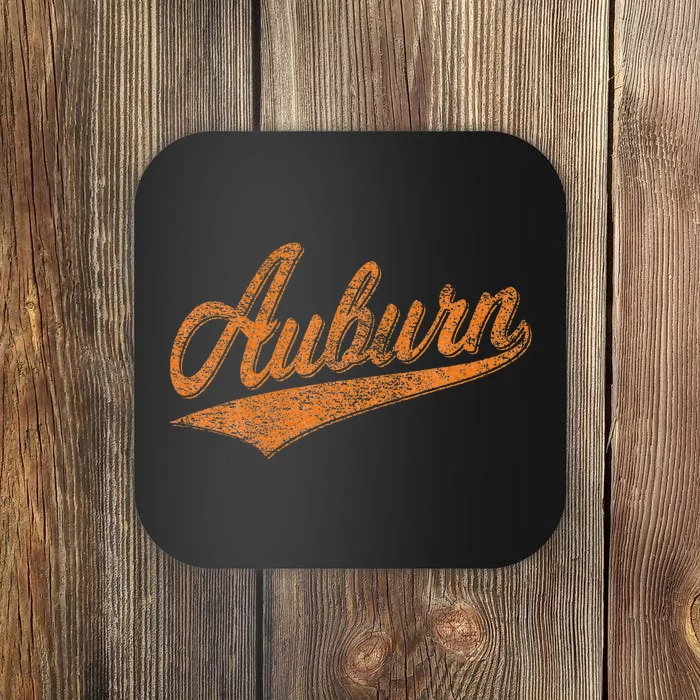 Auburn Alabama Flag Classic Vintage Sports Script Jersey Coaster