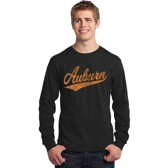 Auburn Alabama Flag Classic Vintage Sports Script Jersey Tall Long Sleeve T-Shirt