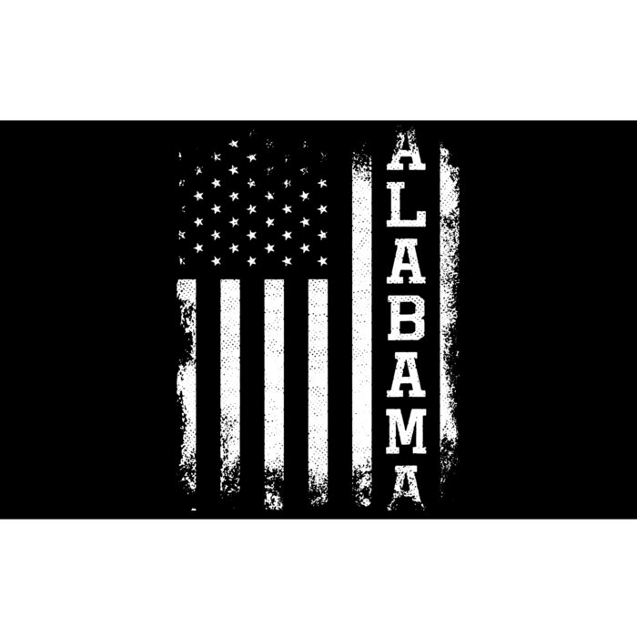 Alabama American Flag Vintage Bumper Sticker