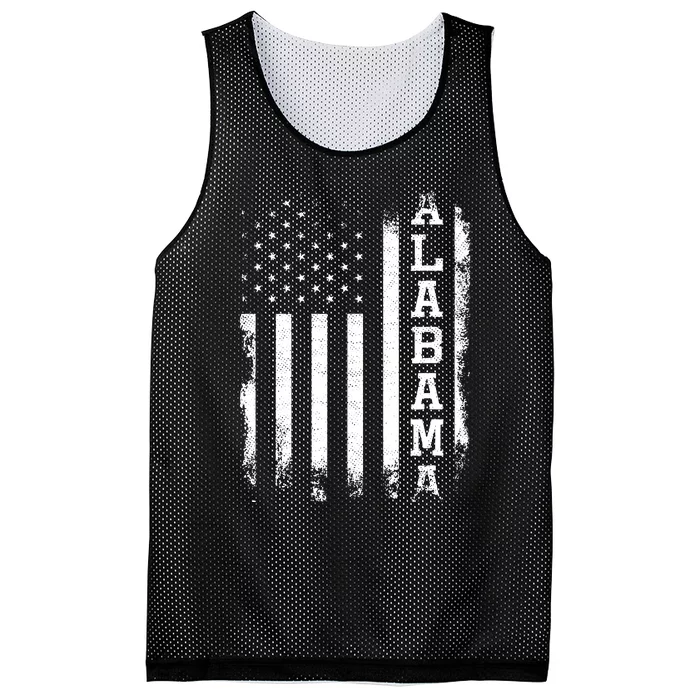 Alabama American Flag Vintage Mesh Reversible Basketball Jersey Tank