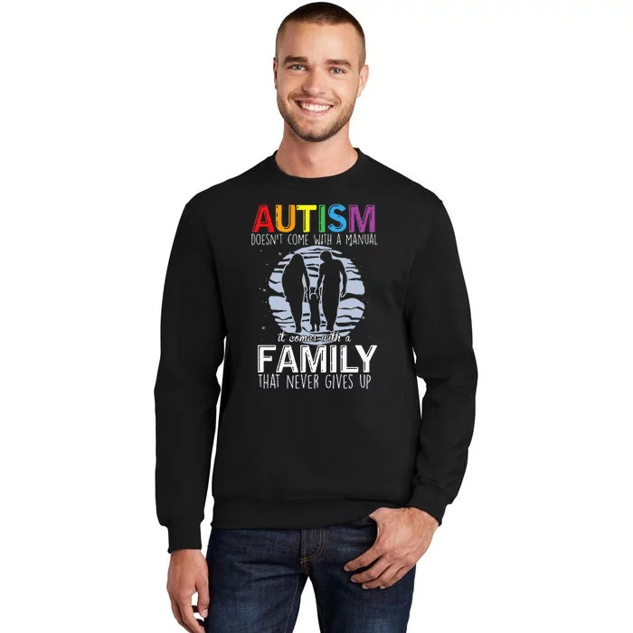 Autism Awareness Family Ribbon Puzzle Tolerance Support Tall Sweatshirt