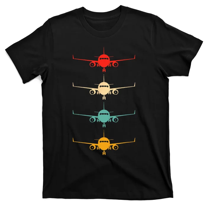 Aviation Airplane Flying Airline Funny Vintage Pilot T-Shirt