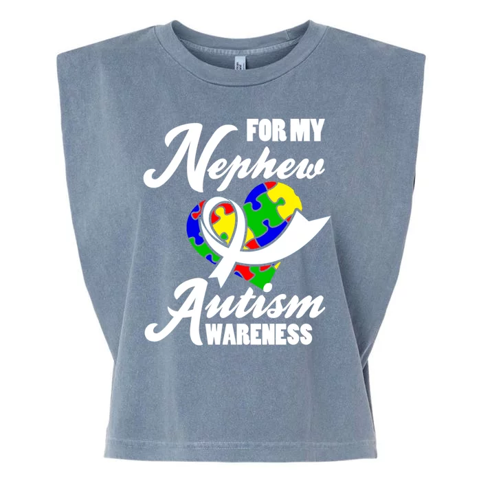 Autism Awareness For My Nephew Autist Garment-Dyed Women's Muscle Tee