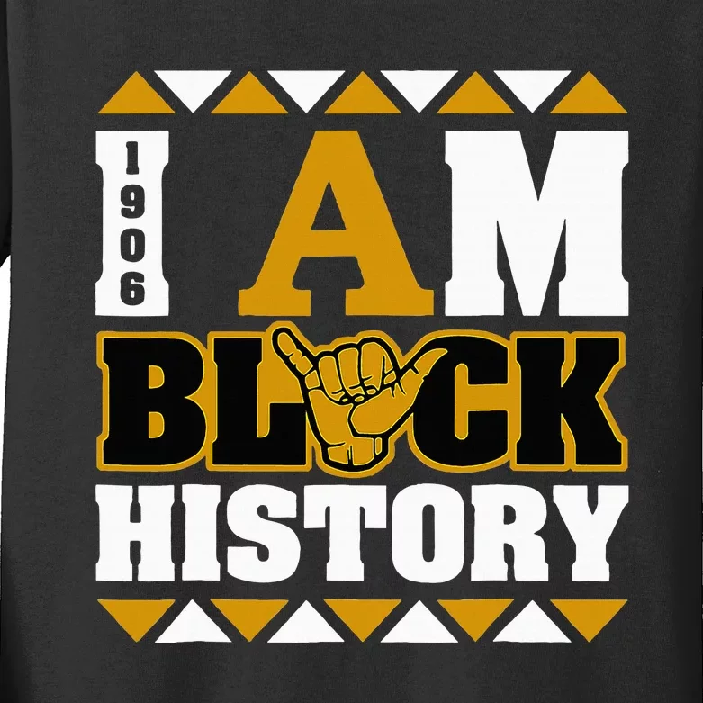 Alpha African Fraternity 1906 I Am Black History Kids Long Sleeve Shirt