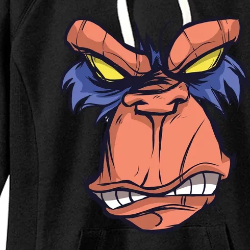 Angry Ape Face Women's Fleece Hoodie