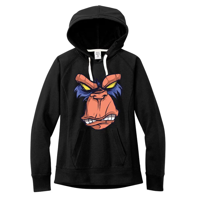 Angry Ape Face Women's Fleece Hoodie