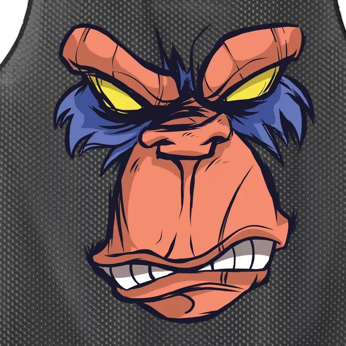 Angry Ape Face Mesh Reversible Basketball Jersey Tank