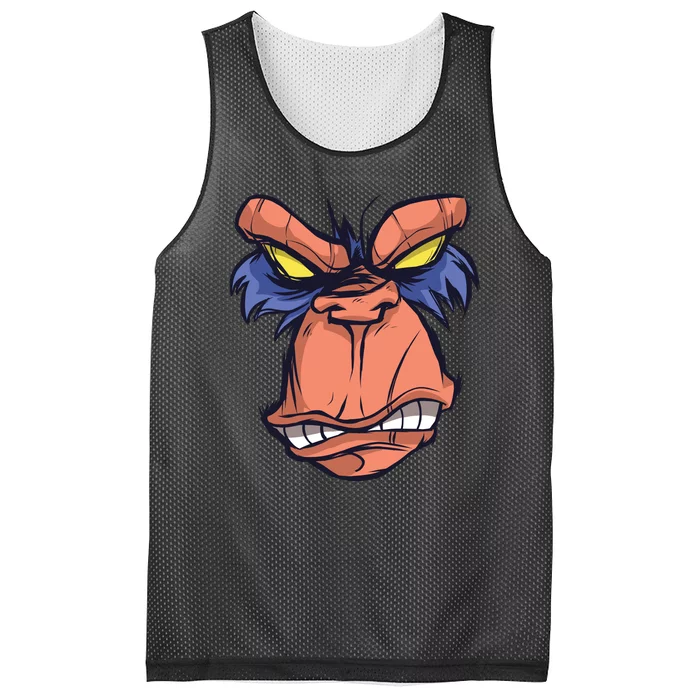 Angry Ape Face Mesh Reversible Basketball Jersey Tank