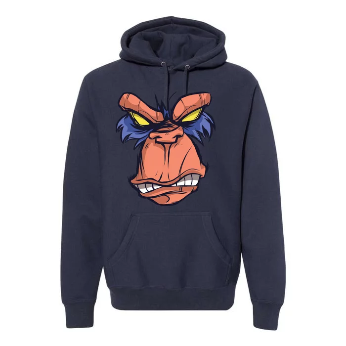 Angry Ape Face Premium Hoodie