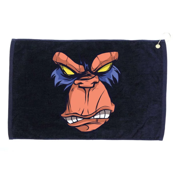 Angry Ape Face Grommeted Golf Towel