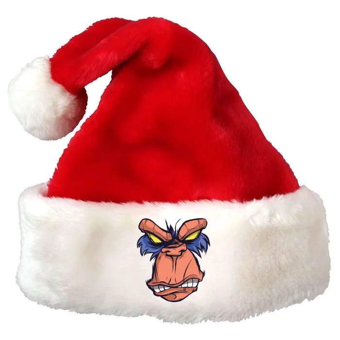 Angry Ape Face Premium Christmas Santa Hat