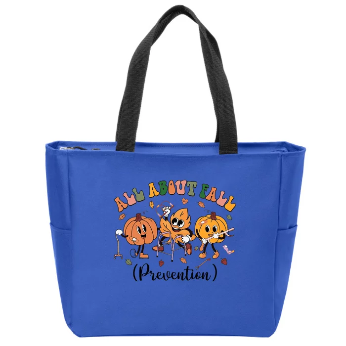 All About Fall Prevention Physical Therapy Funny Ot Ota Zip Tote Bag