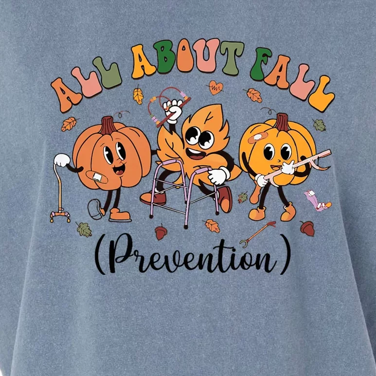 All About Fall Prevention Physical Therapy Funny Ot Ota Garment-Dyed Women's Muscle Tee