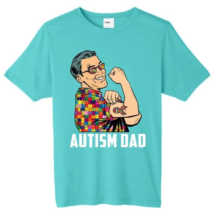 Autism Awareness Father Autistic Proud Autism Dad Funny Gift ChromaSoft Performance T-Shirt