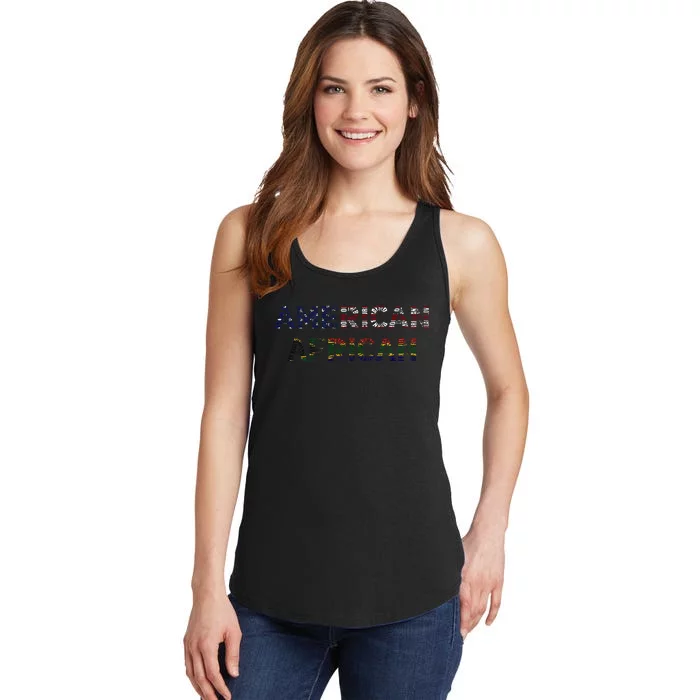 American African; Fusion Of American Spirit & African Roots Ladies Essential Tank