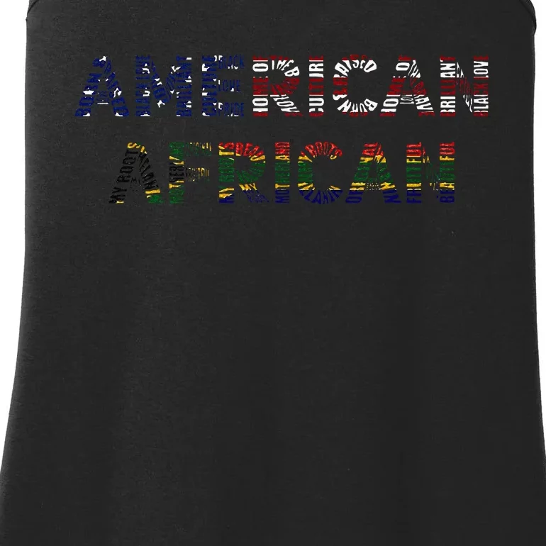 American African; Fusion Of American Spirit & African Roots Ladies Essential Tank