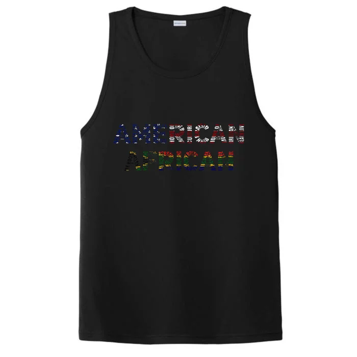 American African; Fusion Of American Spirit & African Roots Performance Tank