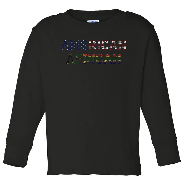 American African; Fusion Of American Spirit & African Roots Toddler Long Sleeve Shirt