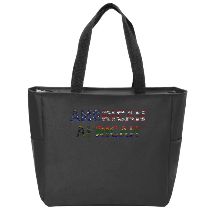 American African; Fusion Of American Spirit & African Roots Zip Tote Bag