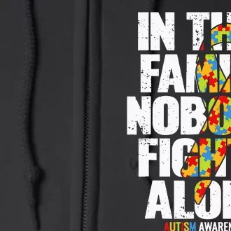 Autism Awareness Family Support Mom Autism Awareness Full Zip Hoodie