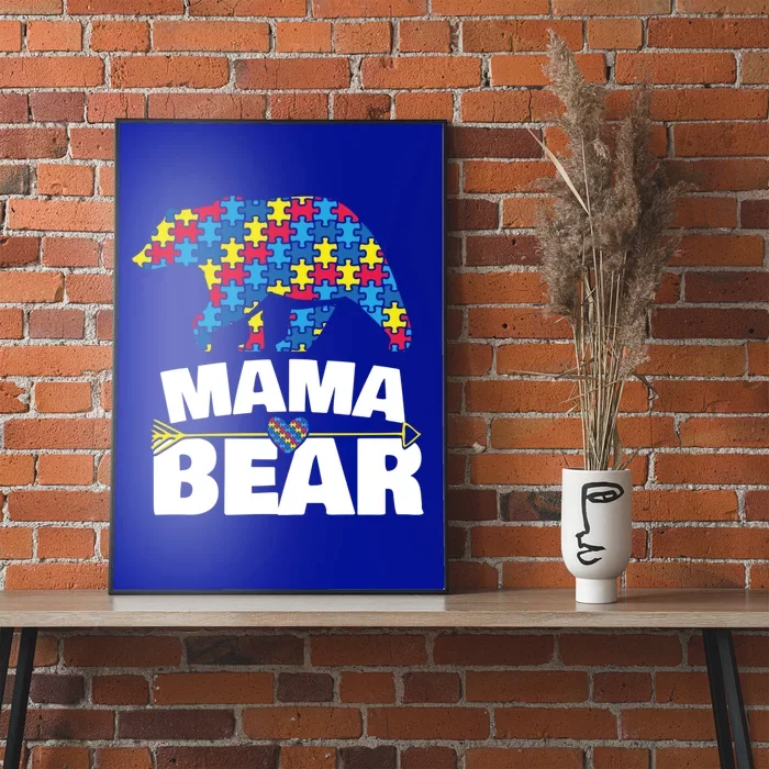 Autism Awareness Funny Gift Aspergers Mama Bear Mom Gift Poster