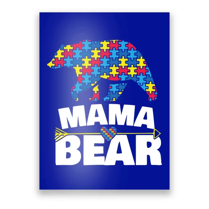 Autism Awareness Funny Gift Aspergers Mama Bear Mom Gift Poster