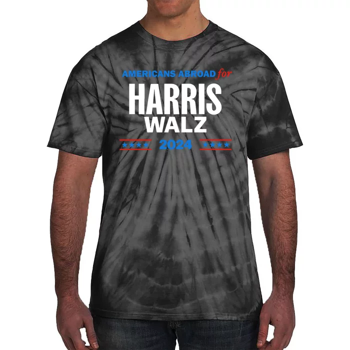 Americans Abroad For Harris Walz 2024 Tie-Dye T-Shirt