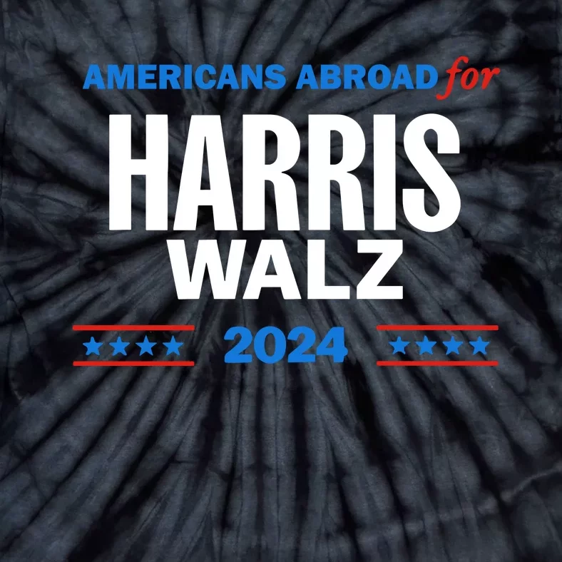 Americans Abroad For Harris Walz 2024 Tie-Dye T-Shirt