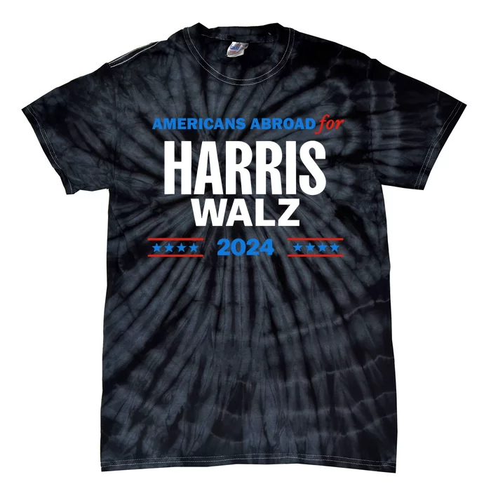 Americans Abroad For Harris Walz 2024 Tie-Dye T-Shirt