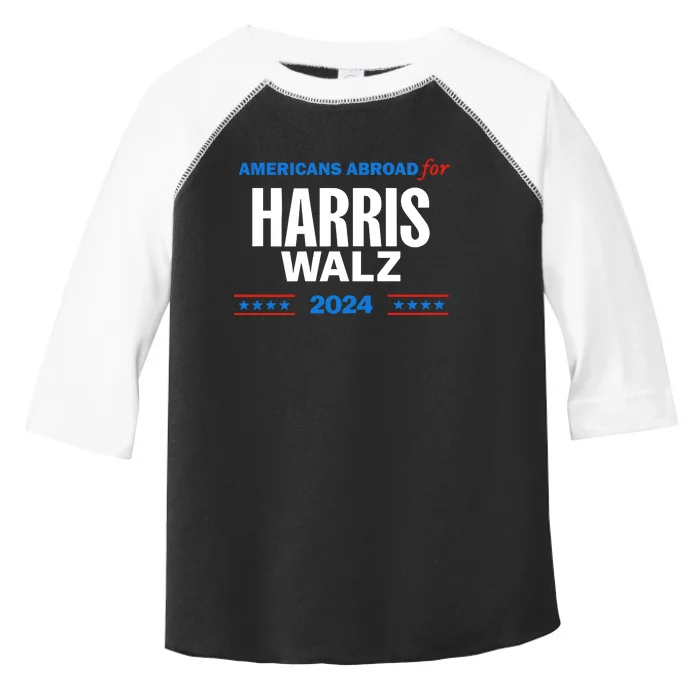 Americans Abroad For Harris Walz 2024 Toddler Fine Jersey T-Shirt