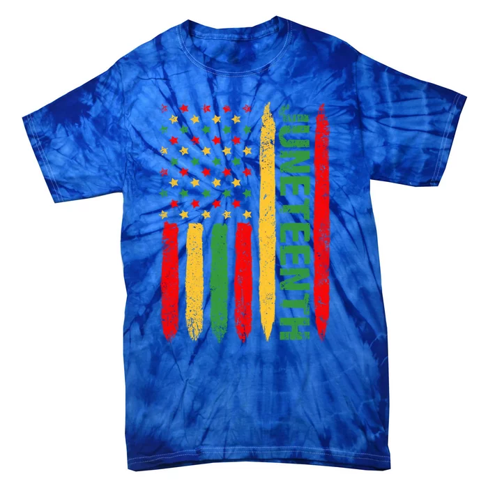 African American Freedom Day Afro Melanin Funny Gift Tie-Dye T-Shirt