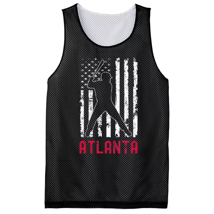 Atlanta American Flag Mesh Reversible Basketball Jersey Tank