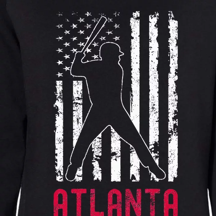 Atlanta American Flag Womens California Wash Sweatshirt