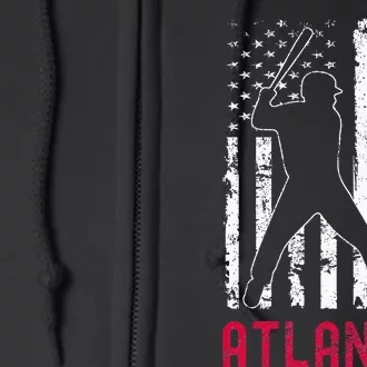 Atlanta American Flag Full Zip Hoodie