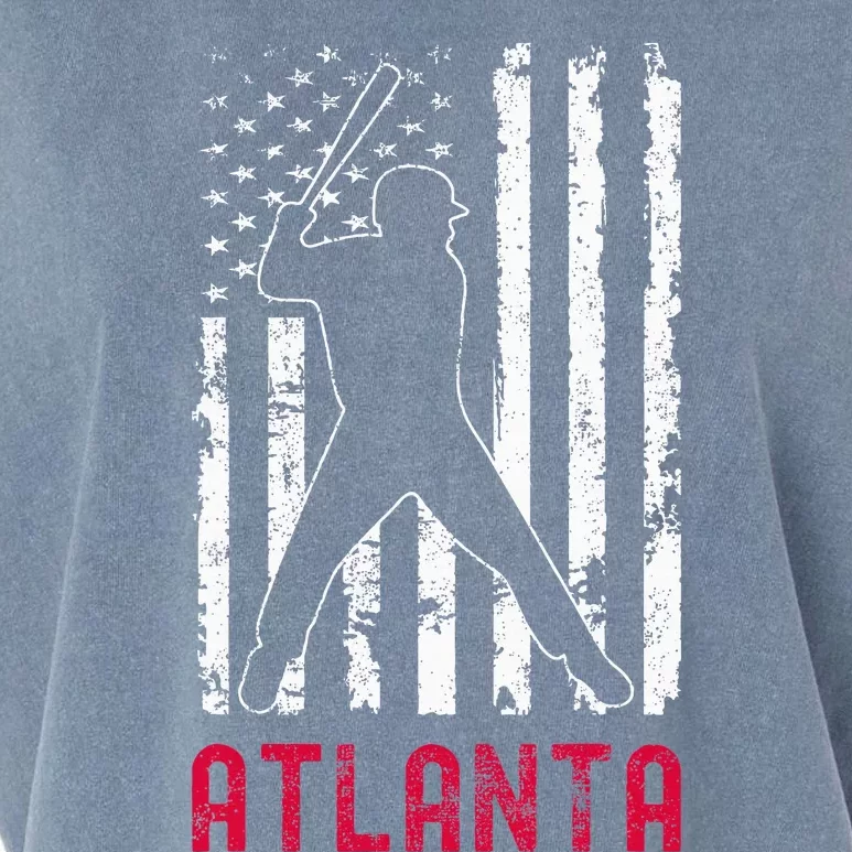 Atlanta American Flag Garment-Dyed Women's Muscle Tee