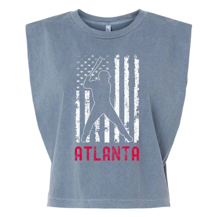 Atlanta American Flag Garment-Dyed Women's Muscle Tee