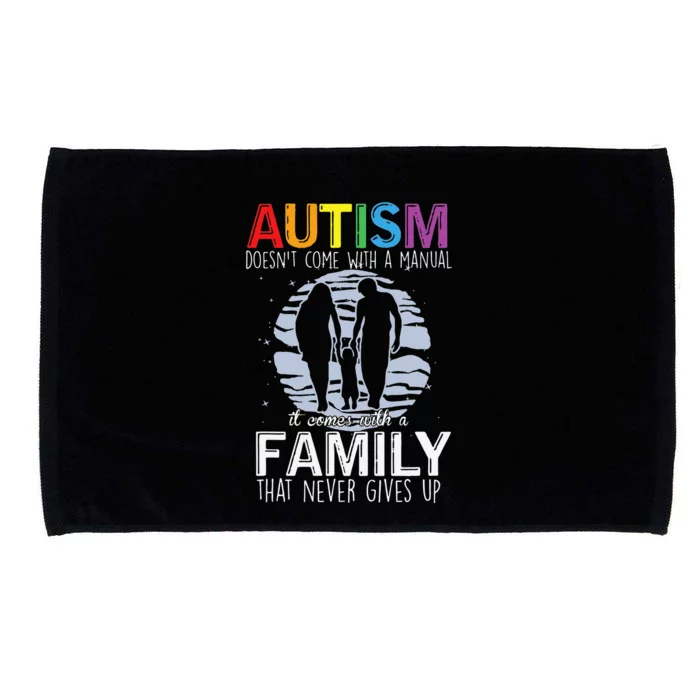 Autism Awareness Family Ribbon Puzzle Tolerance Support Microfiber Hand Towel