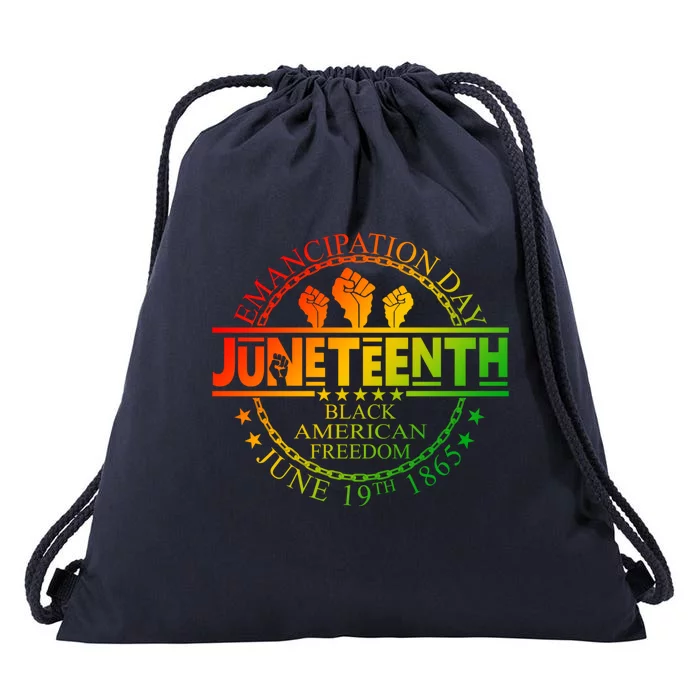 African American Freedom Black History June 19 Juneteenth Gift Drawstring Bag