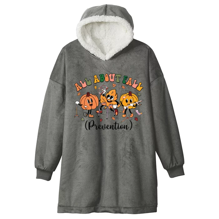 All About Fall Prevention Physical Therapy Funny Ot Ota Hooded Wearable Blanket