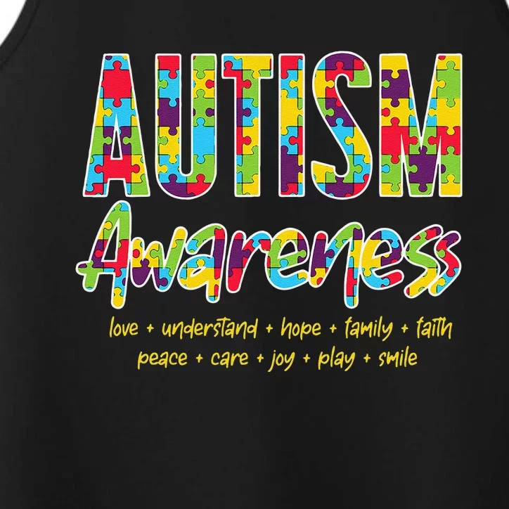 Autism Awareness Funny Performance Tank