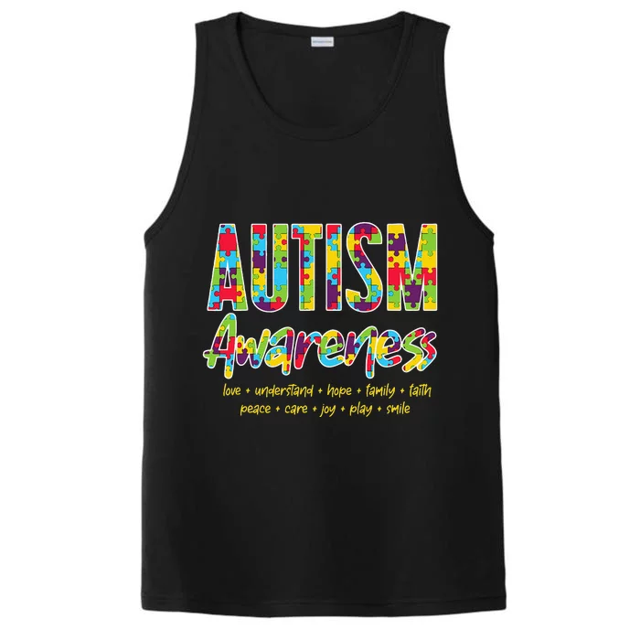 Autism Awareness Funny Performance Tank