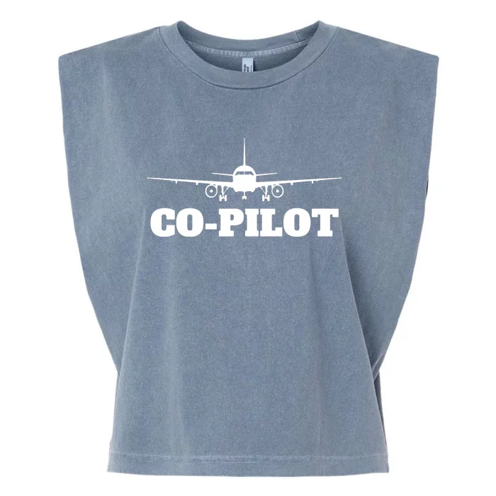 Aviation Airplane Flying Airline CoPilot Pilot Gift Garment-Dyed Women's Muscle Tee