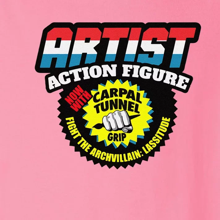 Artist Action Figure With Carpal Tunnel Grip Toddler Long Sleeve Shirt