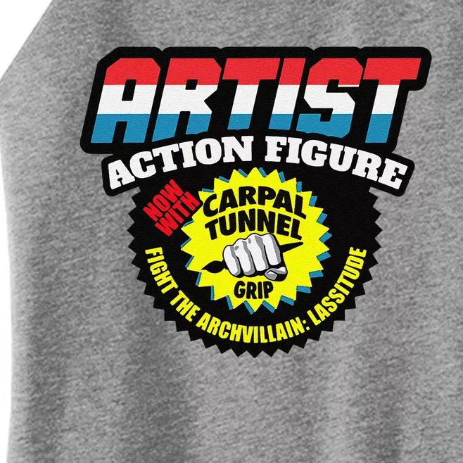 Artist Action Figure With Carpal Tunnel Grip Women’s Perfect Tri Rocker Tank