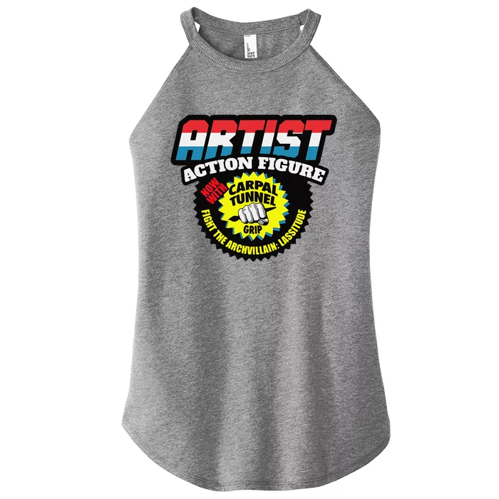 Artist Action Figure With Carpal Tunnel Grip Women’s Perfect Tri Rocker Tank